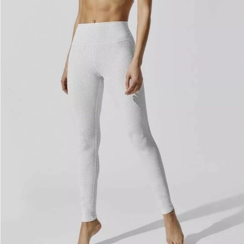 Alo Yoga high waist vapor white leopard legging